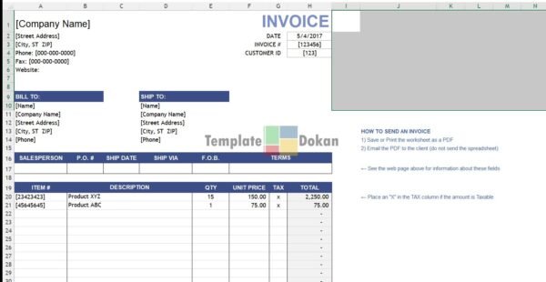 Sales Invoices